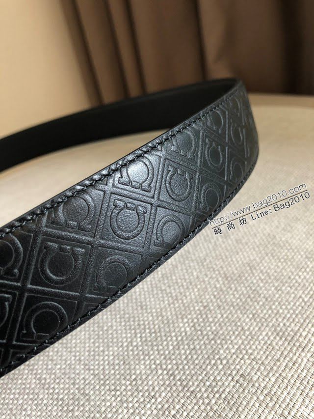 菲拉格慕男士皮帶 Ferragamo雙面用精品鋼扣牛皮腰帶  jjp1237